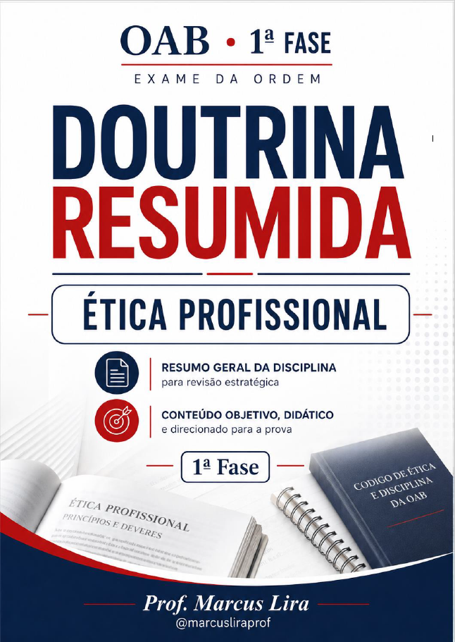 Capa do e-book Ética Profissional — Doutrina Resumida, Prof. Marcus Lira